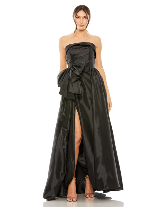 Formal Dresses Long Strapless Oversized Bow Ball Gown Black