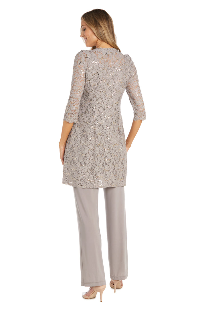 Pant Suit Mother of the Bride Pearl Jacket Pant Suit Taupe