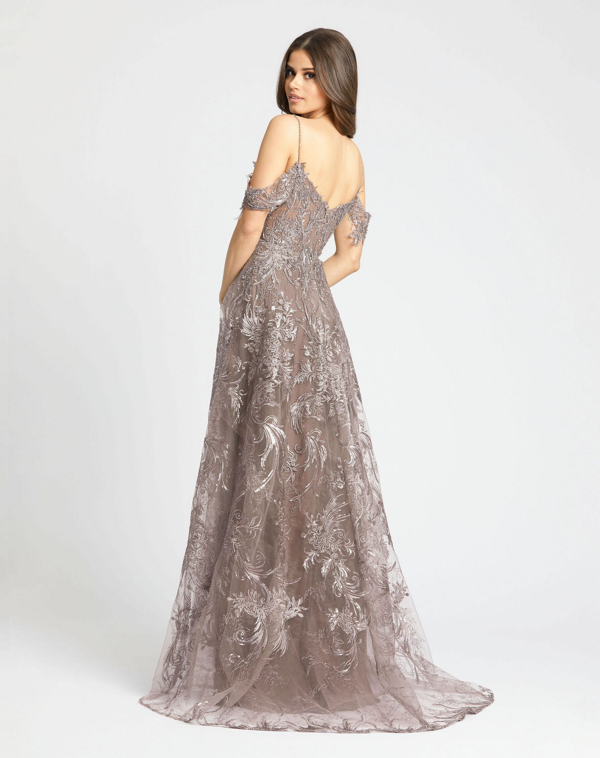 Prom Dresses Long Beaded A Line Formal Prom Dress Vintage Lilac