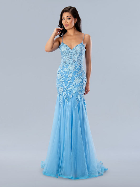 Prom Dresses Long Formal Prom Glitter Dress Blue