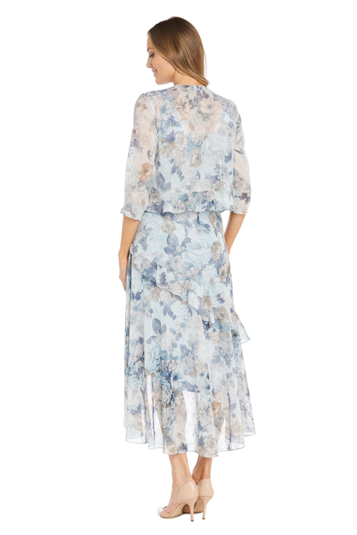 Mother of the Bride Dresses High Low Floral Mother of the Bride Dress Slate