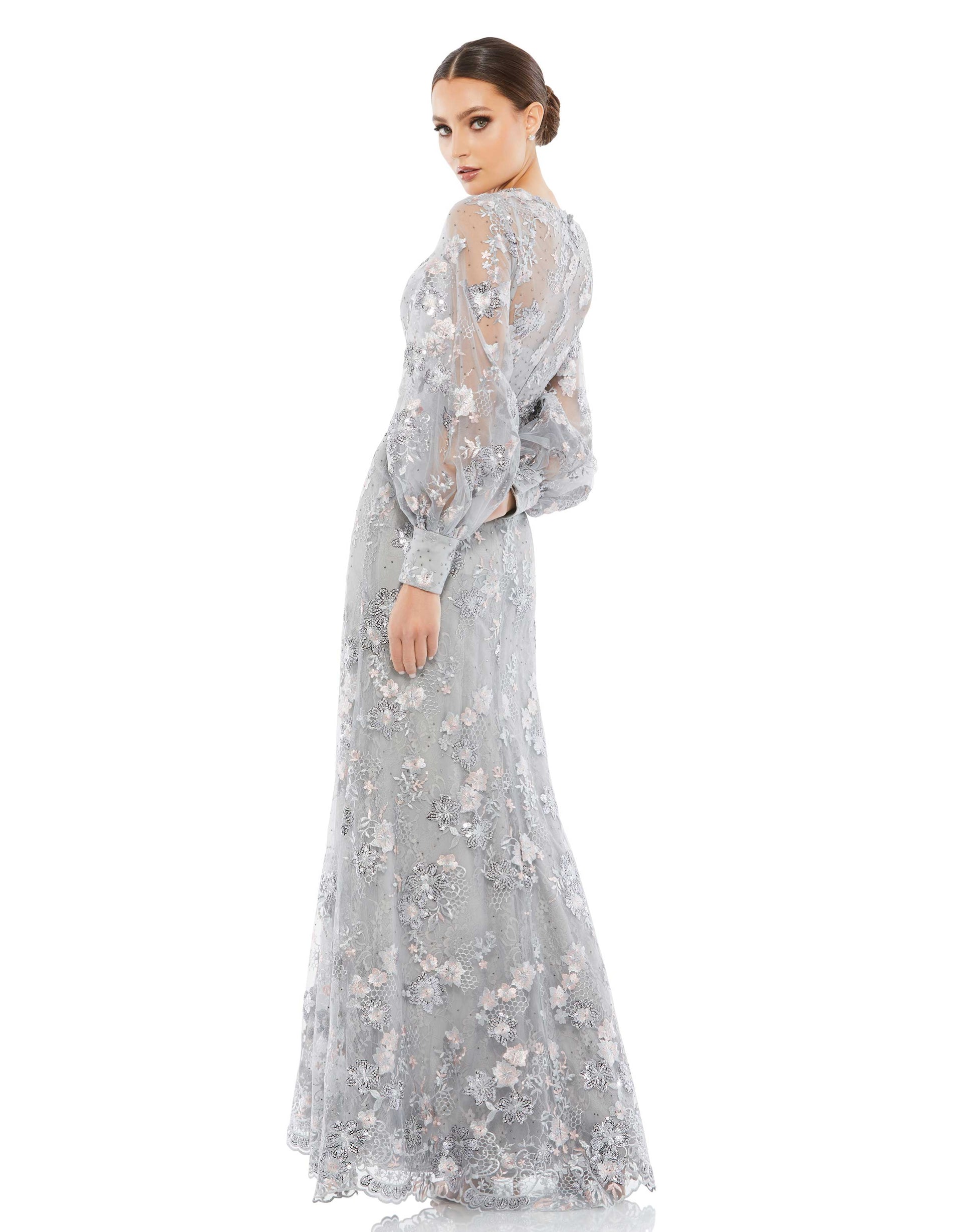 Mother of the Bride Dresses Long Sleeve Formal Mother of the Bride Dress Platinum