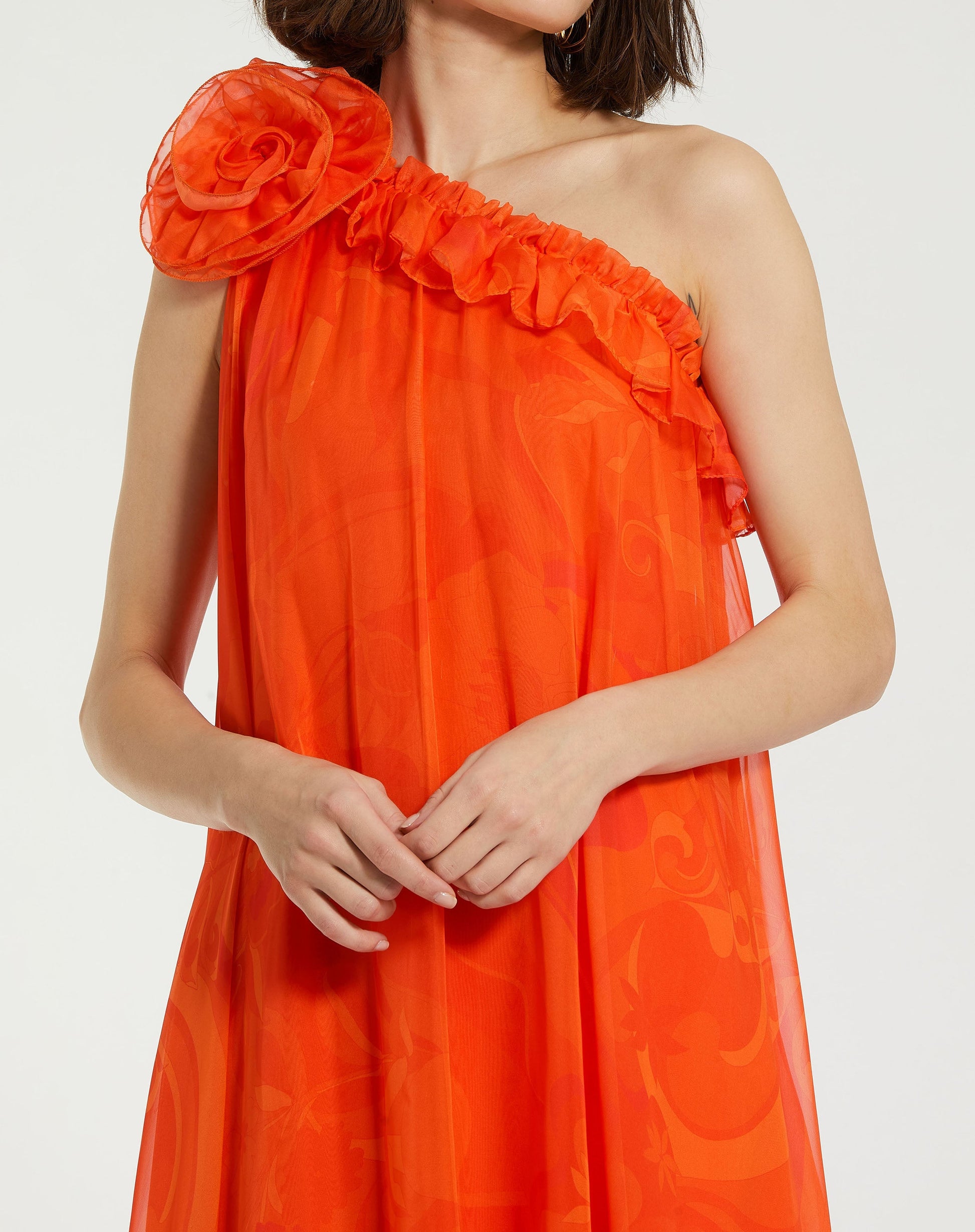 Formal Dresses Long Rose Ruffle Formal Prom Dress Sunset Multi