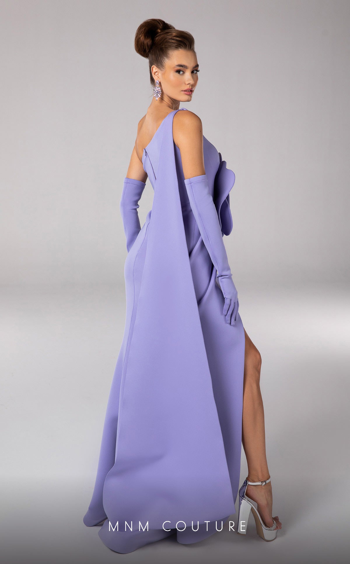 Formal Dresses Formal Long Mermaid Oversized Rosette Evening Dress Lilac