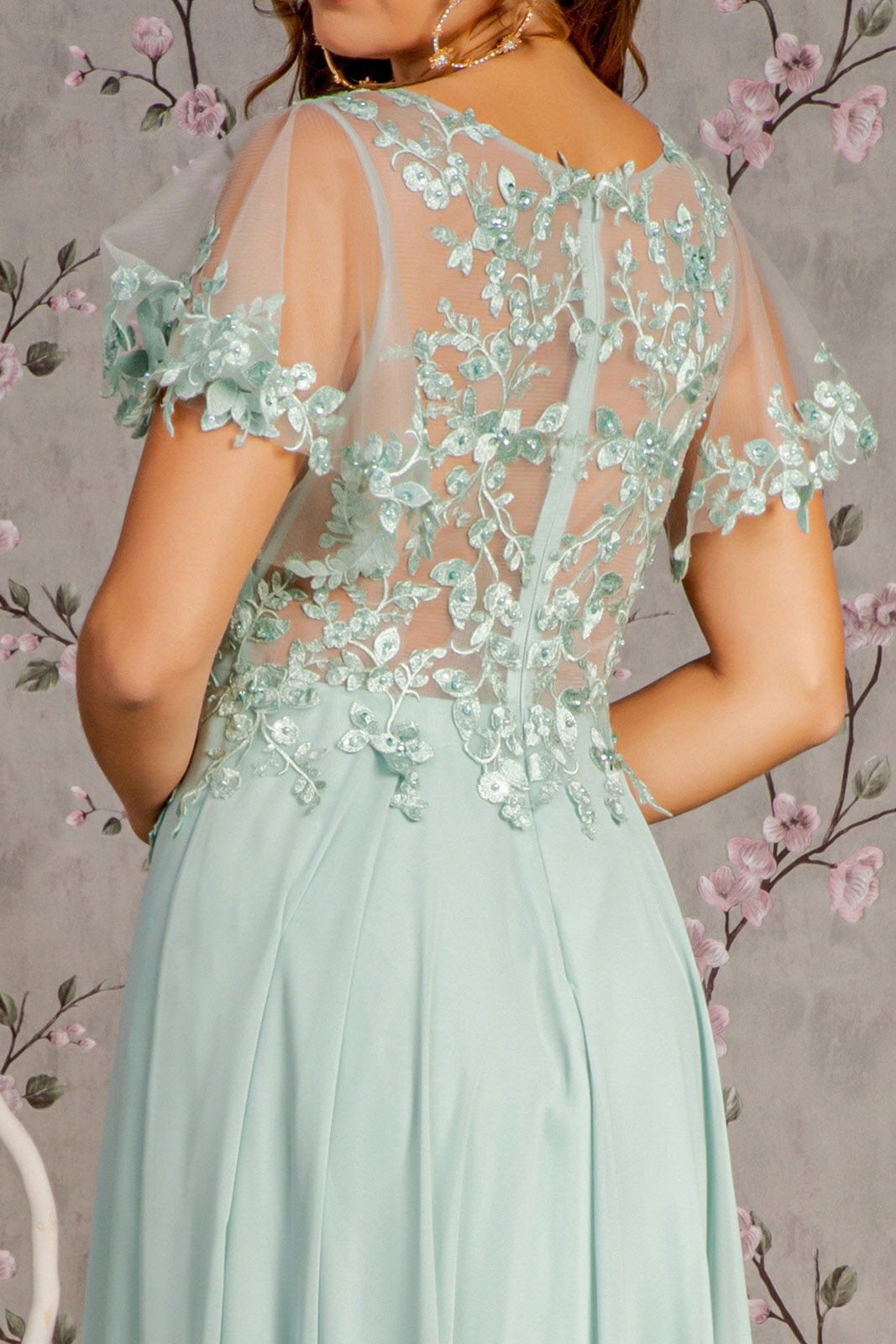 Mother of the Bride Dresses 3D Flower A line Long Mother of the Bride Dress Sage