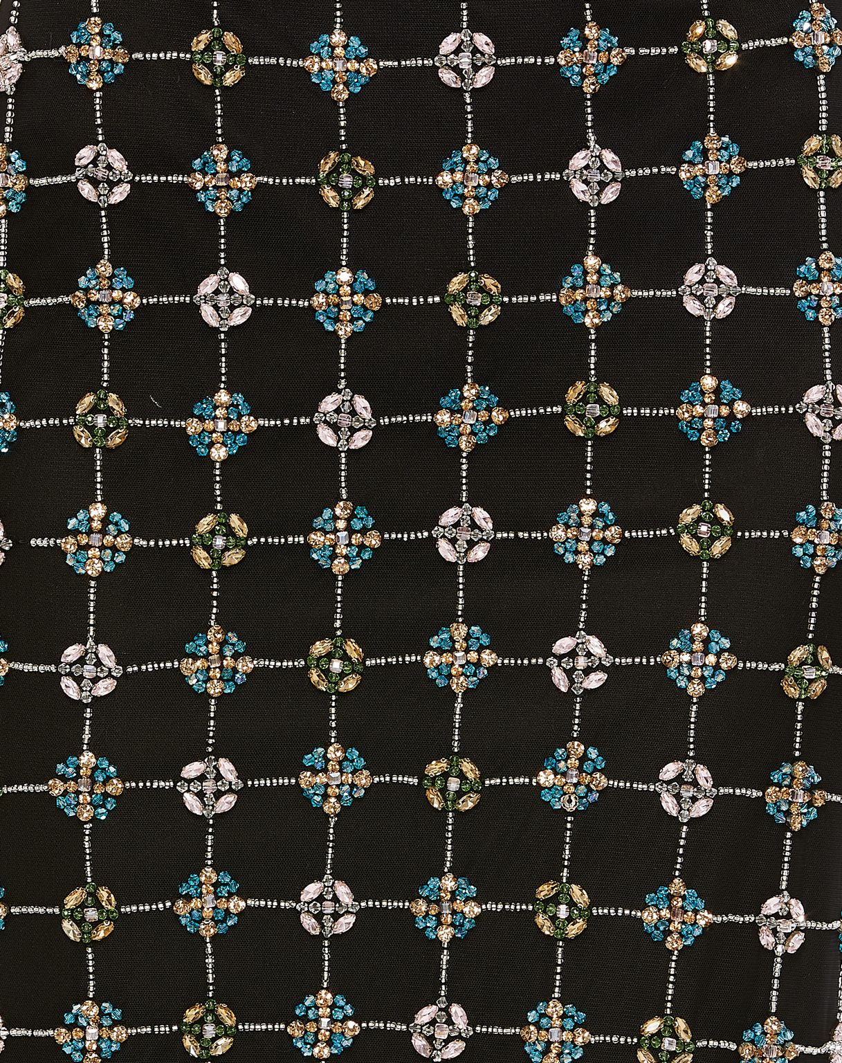 Skirt Embellished Rhinestones Geometrical Skirt Only Black