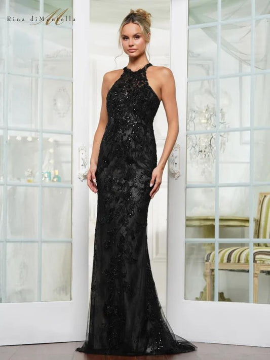 Formal Dresses Fitted Evening Long Formal Dress Black