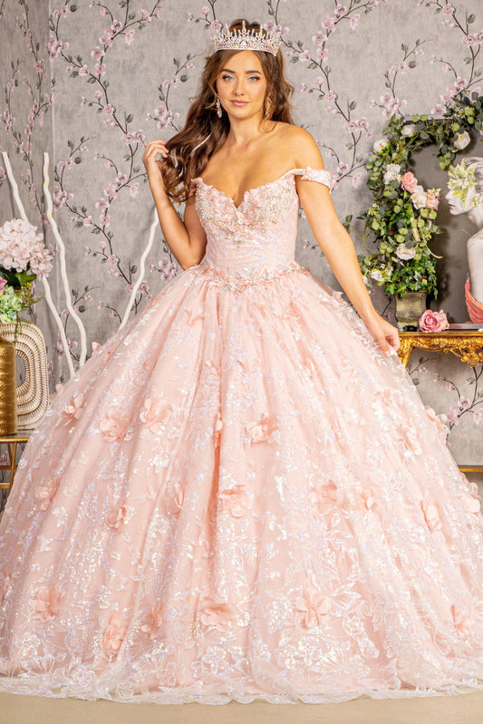 Quinceniera Dresses Sequin Quinceanera Ball Gown Blush