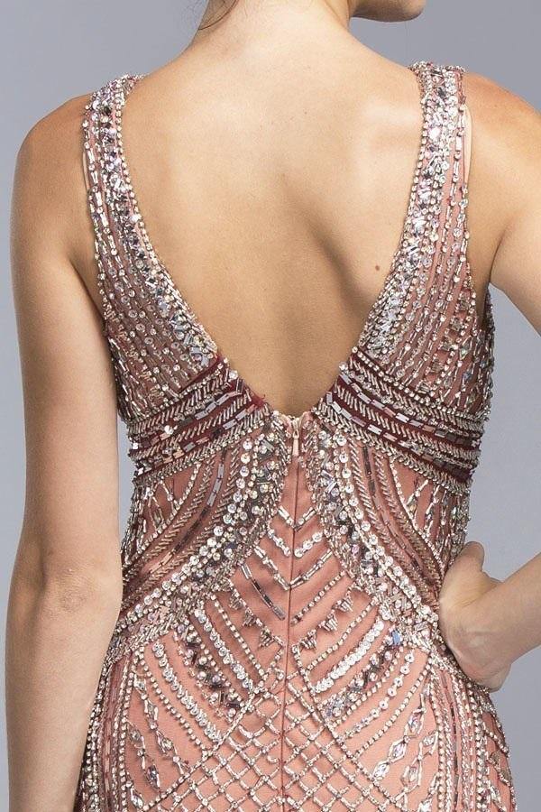 Long Sleeveless Formal Evening Prom Mermaid Dress - The Dress Outlet