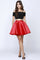 Cocktail Dresses Two Piece A Line Short Cocktail Dress Red