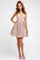 Cocktail Dresses Short Homecoming Cocktail Metallic Dress Burgundy