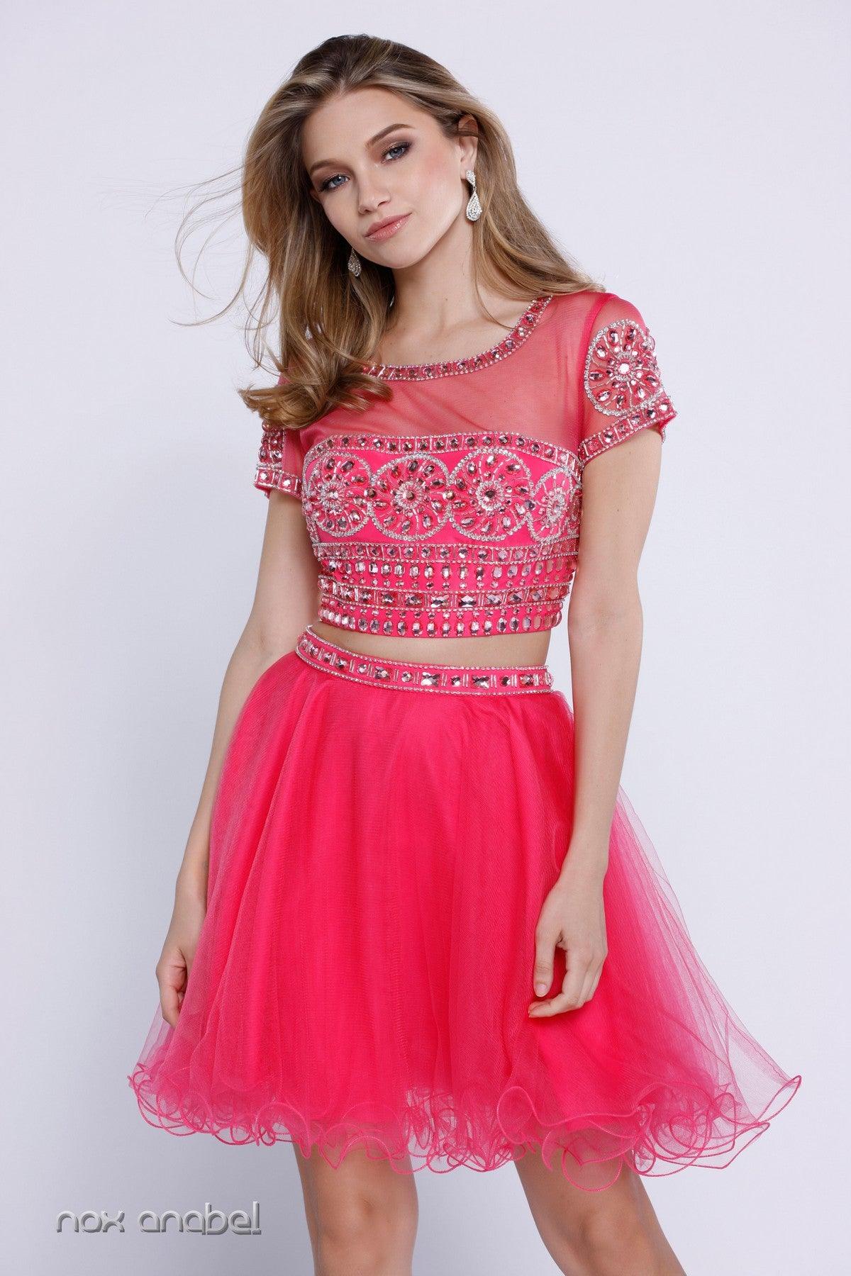 Nox Anabel 6229 Short Two-Piece Homecoming Dress
