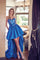 Prom Dresses Beaded High Low Formal Prom Dress Royal Blue