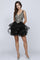 Cocktail Dresses Short Cocktail Metallic Dress Black