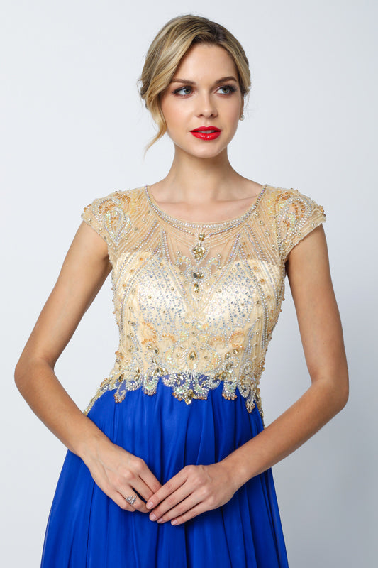 Formal Dresses Formal Long Slit Evening Dress Royal Blue