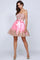 Cocktail Dresses Homecoming Beaded Mini Cocktail Dress Coral/Gold
