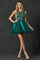 Cocktail Dresses Short Cocktail A Line Mini Dress Teal Green