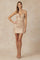 Cocktail Dresses Sequin Short Cocktail Print Dress Champagne