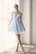 Cocktail Dresses Short Lace Mini Cocktail Dress Ice Blue