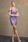 Cocktail Dresses Fitted Short Cocktail Sequin Dress Purple