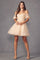 Cocktail Dresses Glitter Short A Line Cocktail Dress Champagne