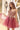 Cocktail Dresses Short A Line 3D Cocktail Glitter Dress Burgundy