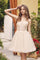Cocktail Dresses Glitter A Line Short Layered Cocktail Dress Champagne
