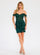 Cocktail Dresses Fitted Short Sequin Slit Cocktail Dress Emerald Green