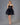Cocktail Dresses Ruffle Short A Line Sequin Applique Cocktail Dress  Black