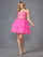 Cocktail Dresses Ruffle Short A Line Sequin Applique Cocktail Dress  Hot Pink