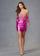 Cocktail Dresses Short Fitted Beaded Metallic Cocktail Dress Fuchsia