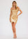Cocktail Dresses Short Fitted Metallic Cocktail Dress Gold