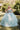 Quinceanera Dresses Beaded Long A Line Glitter Floral Applique Prom Dress Sage Green