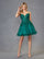 Cocktail Dresses Homecoming Short Glitter Floral Cocktail Dress Green
