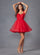 Cocktail Dresses Short Cocktail Feather Dress Red