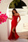 Prom Dresses Fitted Corset Long Formal Slit Prom Dress Red