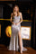 Prom Dresses Prom Long Corset Beaded Applique Formal Dress Silver