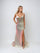 Prom Dresses Long Fitted Ruched Slit Prom Dress Gold