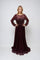 Mother of the Bride Dresses Long Formal Pleated Sequin Mother of the Bride Dress Wine
