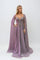 Formal Dresses Long Fitted Sequin Formal Pleated Evening Dress Mocha