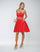 Cocktail Dresses Mini Short Beaded Applique Cocktail Dress Red