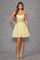Cocktail Dresses Short Cocktail A Line Dress Yellow