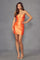 Cocktail Dresses Fitted Cocktail Homecoming Short Mini Dress Orange