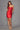 Cocktail Dresses Fitted Short Cocktail Pleated Homecoming Dress  Red