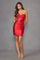 Cocktail Dresses Fitted Short Cocktail Pleated Homecoming Dress  Red