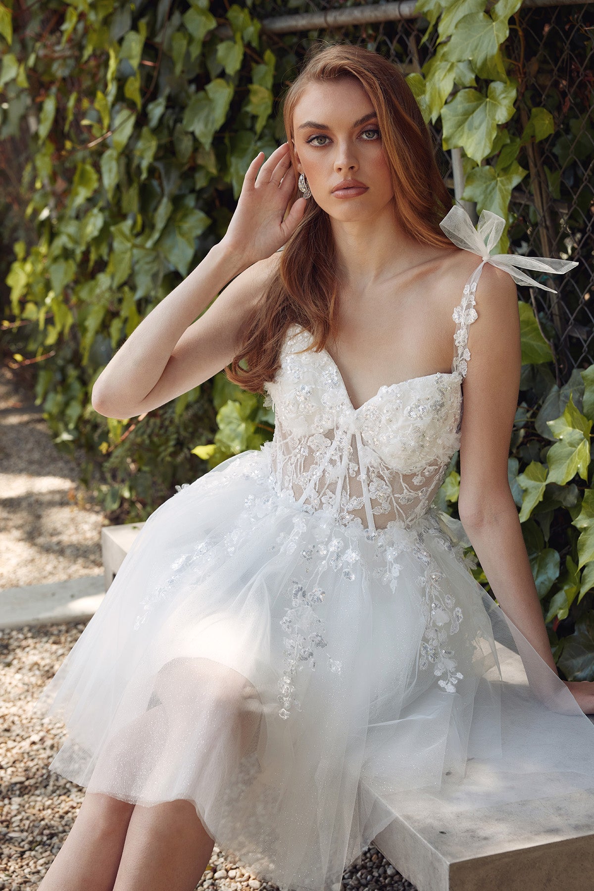 Cocktail Dresses A Line Short Cocktail Floral Dress Off White