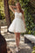 Cocktail Dresses A Line Short Cocktail Floral Dress Off White