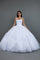 Quinceniera Dresses Ball Gown Long 3D Floral Quinceanera Dress White