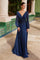 Mother of the Bride Dresses Long Beaded Evening Mother of the Bride Dress Navy Blue