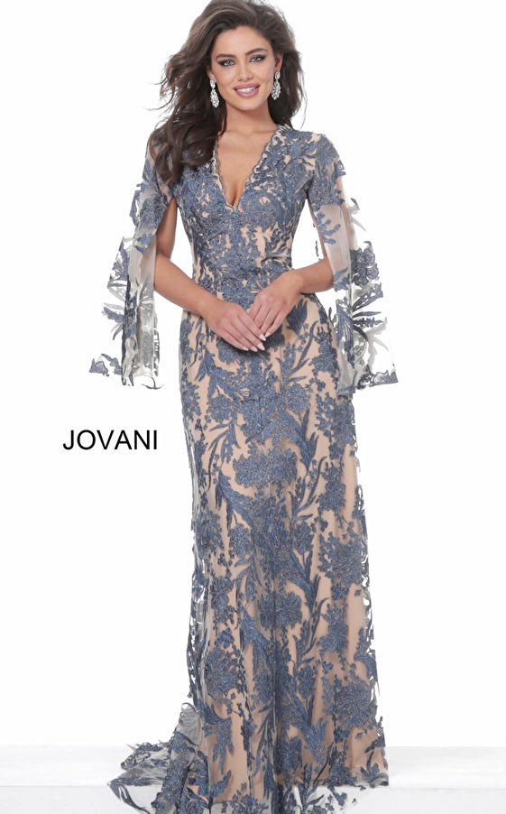 Jovani 00752 Navy/Nude 6 Sale